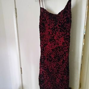 Part velvet leopard dress